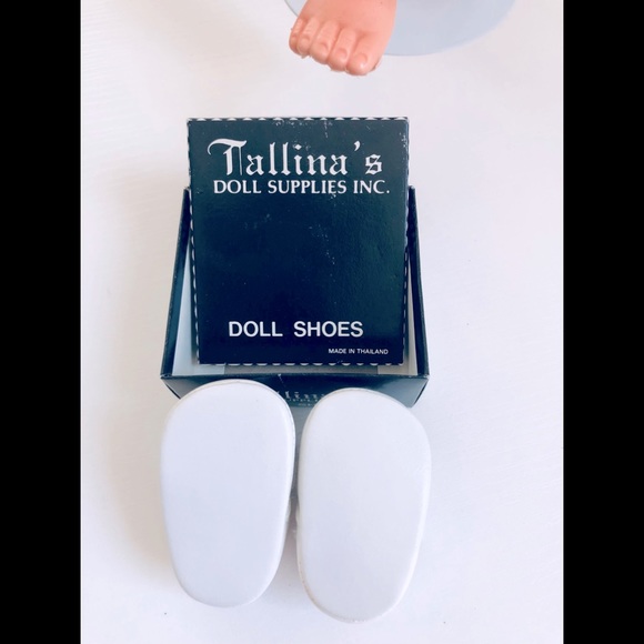 Mary Jane doll shoes sz 2 White with lace - Picture 3 of 16